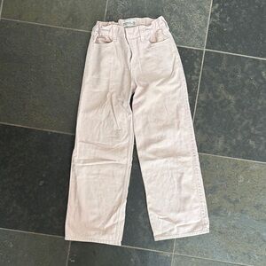 Abercrombie Kids Soft Pink Wide-Leg Jeans—high rise ultra wide leg 11/12